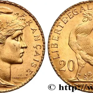 20 francs or Coq, Liberté Égalité Fraternité 1907 Paris F.535/1 fmd_599597 Modernes Achetez Aujourd’hui