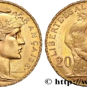 20 francs or Coq, Liberté Égalité Fraternité 1911 Paris F.535/5 fmd_616131 Modernes Quantité Limitée