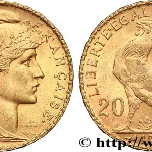 20 francs or Coq, Liberté Égalité Fraternité 1912 Paris F.535/6 fmd_616093 Modernes Super Prix