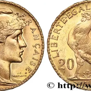 20 francs or Coq, Liberté Égalité Fraternité 1910 Paris F.535/4 fmd_616089 Modernes Original