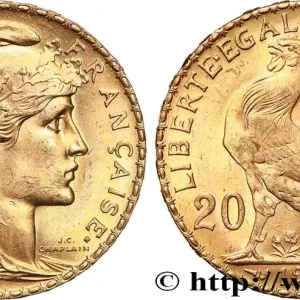 20 francs or Coq, Liberté Égalité Fraternité 1910 Paris F.535/4 fmd_616084 Modernes Vente Flash