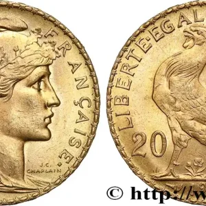 Produit De Marque 20 francs or Coq, Liberté Égalité Fraternité 1910 Paris F.535/4 fmd_616071 Modernes