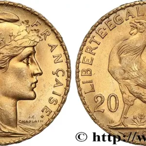20 francs or Coq, Liberté Égalité Fraternité 1910 Paris F.535/4 fmd_616065 Modernes Réduction