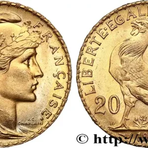 Top Vente 20 francs or Coq, Liberté Égalité Fraternité 1909 Paris F.535/3 fmd_616050 Modernes