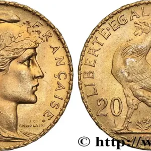 Artisanat 20 francs or Coq, Liberté Égalité Fraternité 1909 Paris F.535/3 fmd_616047 Modernes
