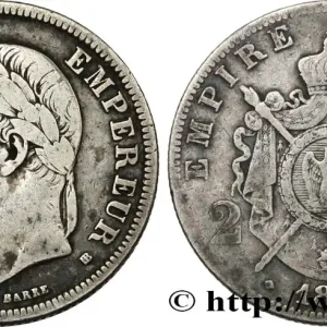 Artisanat 2 francs Napoléon III, tête laurée 1866 Strasbourg F.263/3 fmd_613947 Modernes