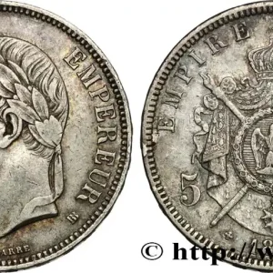 Livraison Express 5 francs Napoléon III, tête laurée 1868 Strasbourg F.331/13 fmd_613939 Modernes