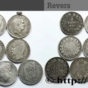 Lot de dix écus de 5 francs n.d. F.-/ fmd_605740 Modernes Paiement Sécurisé