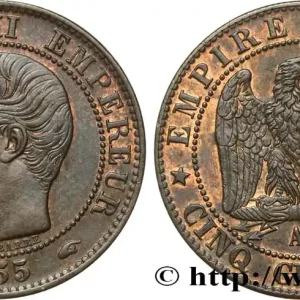 Produit De Marque Cinq centimes Napoléon III, tête nue 1855 Paris F.116/16 fmd_605247 Modernes