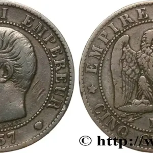 Expédié Aujourd’hui Cinq centimes Napoléon III, tête nue 1857 Marseille F.116/42 fmd_595486 Modernes