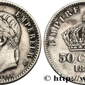 50 centimes Napoléon III, tête laurée 1868 Paris F.188/20 fmd_590682 Modernes Commander Maintenant