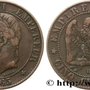 Cinq centimes Napoléon III, tête laurée 1865 Strasbourg F.117/17 fmd_587072 Modernes Artisanat