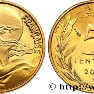 5 centimes Marianne, BE (Belle Épreuve) 2000 Pessac F.125/44 var. fmd_585749 Modernes Haute Qualité