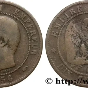 Authentique Dix centimes Napoléon III, tête nue 1856 Paris F.133/34 fmd_585268 Modernes
