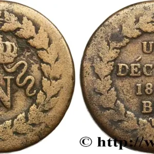 Expédié Aujourd’hui Un décime à l’N couronnée 1814 Strasbourg F.131/1 fmd_584598 Modernes