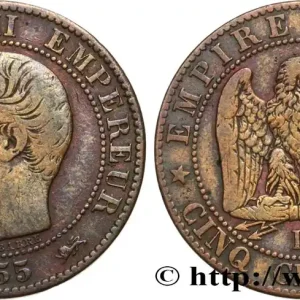 Cinq centimes Napoléon III, tête nue 1855 Lyon F.116/22 fmd_584265 Modernes Livraison Gratuite