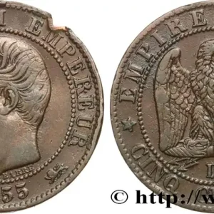 Cinq centimes Napoléon III, tête nue 1855 Lyon F.116/23 fmd_584262 Modernes Certifié