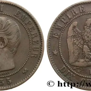 Dix centimes Napoléon III, tête nue 1855 Rouen F.133/21 fmd_583701 Modernes Authentique