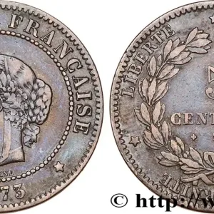 5 centimes Cérès 1873 Bordeaux F.118/8 fmd_583199 Modernes Certifié