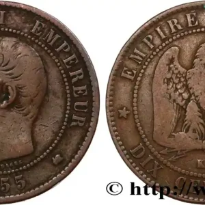 Fait Main Dix centimes Napoléon III, tête nue 1855 Bordeaux F.133/27 fmd_573263 Modernes