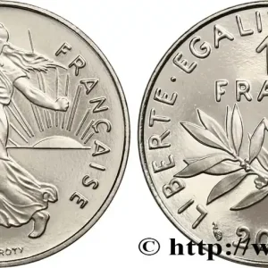 1 franc Semeuse, nickel, BE (Belle Épreuve) 2001 Pessac F.226/49 var. fmd_571004 Modernes Marque