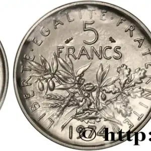 Artisanat Piéfort Cu-Ni de 5 francs Semeuse 1974 Pessac GEM.154 P1 fmd_558934 Modernes