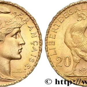 Soldes 20 francs or Coq, Liberté Égalité Fraternité 1908 Paris F.535/2 fmd_611494 Modernes