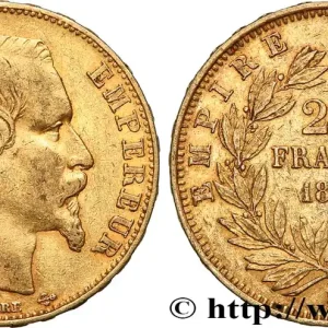 20 francs or Napoléon III, tête nue, différent ancre 1855 Strasbourg F.531/6 fmd_611359 Modernes Achat Immédiat