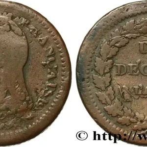 Un décime Dupré, grand module, "refrappage" du 2 décimes 1797 Paris F.128/1 fmd_607560 Modernes Meilleure Qualité