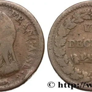 Expédition Rapide Un décime Dupré, grand module, "refrappage" du 2 décimes 1797 Paris F.128/1 fmd_584028 Modernes