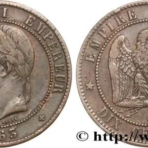 Meilleure Qualité Dix centimes Napoléon III, tête laurée 1863 Strasbourg F.134/11 fmd_584628 Modernes