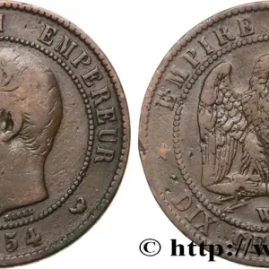 Dix centimes Napoléon III, tête nue 1854 Lille F.133/18 fmd_587148 Modernes Remise