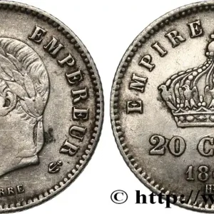 20 centimes Napoléon III, tête laurée, grand module 1868 Strasbourg F.150/5 fmd_587271 Modernes Dernier Modèle