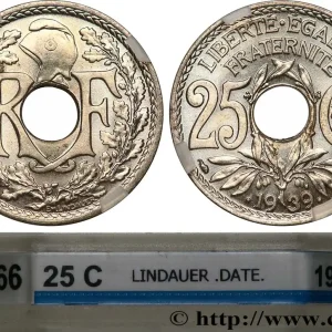 25 centimes Lindauer, Maillechort 1939 F.172/3 fmd_589971 Modernes Commande En Gros