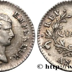 Quart (de franc) Napoléon Empereur, Calendrier révolutionnaire 1805 Paris F.158/8 fmd_590377 Modernes Produit De Marque