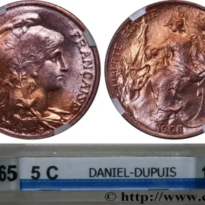 5 centimes Daniel-Dupuis 1908 F.119/19 fmd_610604 Modernes Populaire