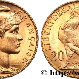 20 francs or Coq, Liberté Égalité Fraternité 1908 Paris F.535/2 fmd_605931 Modernes Acheter Direct