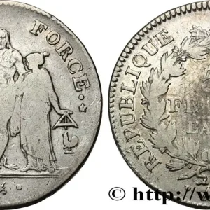 Jusqu’à Épuisement Des Stocks 5 francs Union et Force, Union serré, gland intérieur haut, gland extérieur, petite feuille 1798 Paris F.288/35 fmd_605323 Modernes