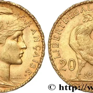 Remise 20 francs or Coq, Dieu protège la France 1906 Paris F.534/11 fmd_611484 Modernes