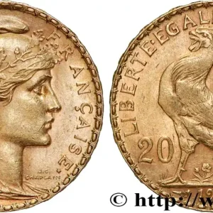20 francs or Coq, Liberté Égalité Fraternité 1909 Paris F.535/3 fmd_608413 Modernes Prix Réduit