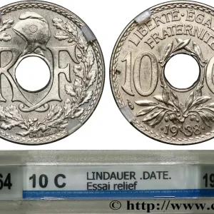 Commander Maintenant Essai de 10 centimes Lindauer, Bronze-Nickel 1938 Paris GEM.40 3 fmd_600951 Modernes