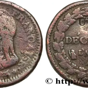 Un décime Dupré, modification du 2 décimes, exemplaire hybride 1796 Paris F.127/3 fmd_592862 Modernes Solde