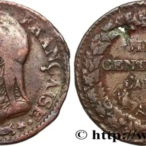 Cinq centimes Dupré, grand module, double frappe au revers 1800 Metz F.115/102 var. fmd_584225 Modernes Nouvelle Collection