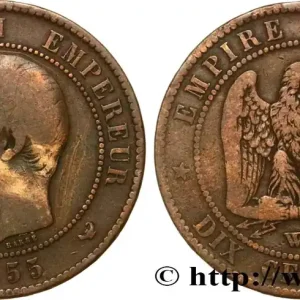 Dix centimes Napoléon III, tête nue 1855 Lille F.133/32 fmd_572357 Modernes Dernière Chance