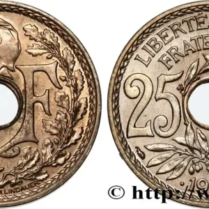 25 centimes Lindauer, Maillechort 1939 F.172/3 fmd_501139 Modernes Pas Cher