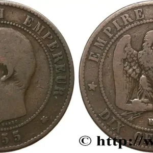 Dix centimes Napoléon III, tête nue 1855 Strasbourg F.133/23 fmd_593499 Modernes Premium