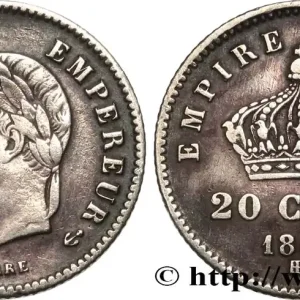 20 centimes Napoléon III, tête laurée, grand module 1868 Strasbourg F.150/5 fmd_592848 Modernes Populaire
