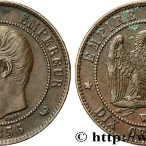Fait Main Dix centimes Napoléon III, tête nue 1856 Lille F.133/40 fmd_600250 Modernes