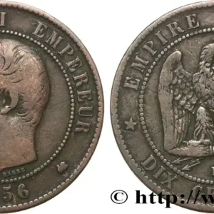 Satisfait Ou Remboursé Dix centimes Napoléon III, tête nue 1856 Bordeaux F.133/38 fmd_594243 Modernes