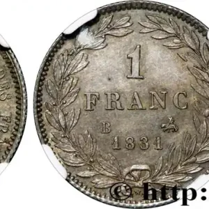 Original 1 franc Louis-Philippe, tête nue 1831 Rouen F.209/2 fmd_608180 Modernes